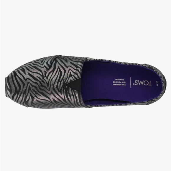 NWT TOMS Alpargata Zebra Cloudbound Slip-on Flats Size 7 - Picture 4 of 8